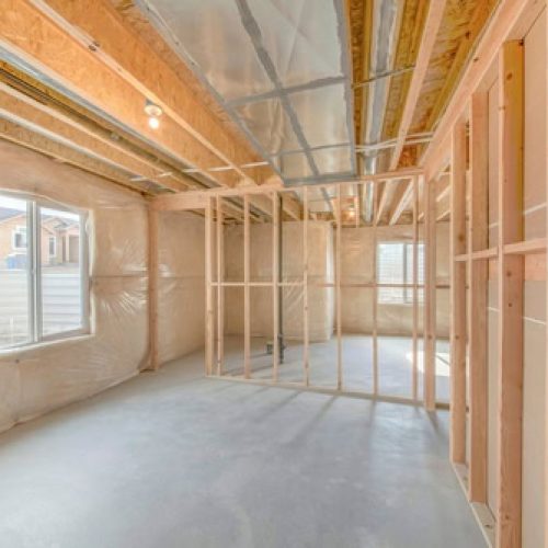 basement that needs new insulation installed before the winter to make home more efficient and lower utility bills